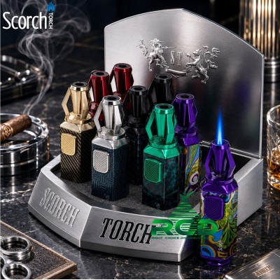 SCORCH TORCH SINGLE FLAME HEXAGON ASST. COLOR - 9CT/ DISPLAY